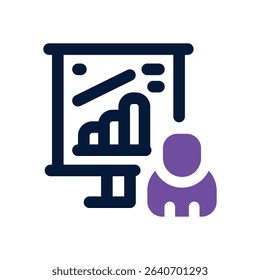 presentation duotone icon. Sleek and modern vector icon for websites, mobile apps, marketing materials, and corporate design. Fully scalable and ready to use.