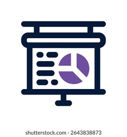 presentation duotone icon. Sleek and modern vector icon for websites, mobile apps, marketing materials, and corporate design. Fully scalable and ready to use.
