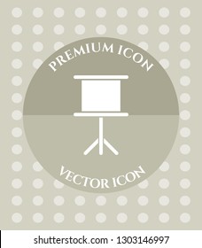 Presentation Easel Board Icon for Web. Application, Software & Graphic Design.