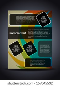Presentation of elegant colorful flyer or cover design. vector illustration