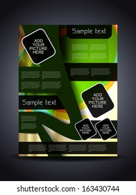 Presentation of elegant colorful flyer or cover design. vector illustration