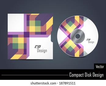 Presentation of elegant colorful vector cd cover design.