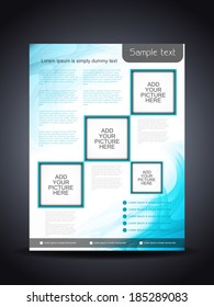 Presentation of elegant flyer or cover design. vector illustration