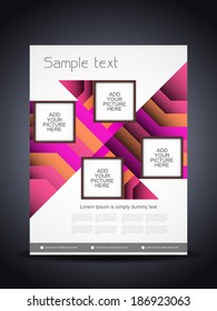 Presentation of elegant flyer or cover design template. vector illustration