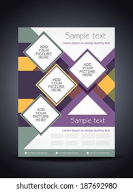 Presentation of elegant flyer or cover design template. vector illustration