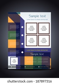 Presentation of elegant flyer or cover design template. vector illustration