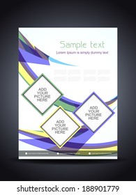 Presentation of elegant flyer or cover design template.