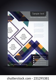 Presentation of elegant flyer or cover design template. vector illustration