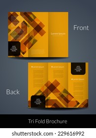 Presentation of elegant Tri Fold brochure design template. vector illustration