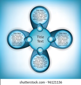 Presentation Element with a place for title text and four options