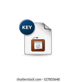 Presentation file format icon in color. Data report information office