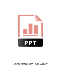 Presentation file format icon in duo tone color. Data report information office