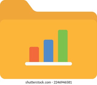 presentation file graph vector flat illustration