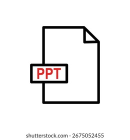 Presentation file icon on white background.
