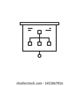 Presentation finance chart outline icon. Element of finance illustration icon. signs, symbols can be used for web, logo, mobile app, UI, UX