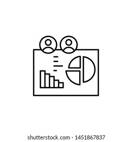 Presentation finance chart outline icon. Element of finance illustration icon. signs, symbols can be used for web, logo, mobile app, UI, UX