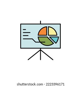 Presentation finance chart outline icon. Element of finance illustration icon. signs, symbols can be used for web, logo, mobile app, UI, UX