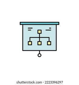 Presentation finance chart outline icon. Element of finance illustration icon. signs, symbols can be used for web, logo, mobile app, UI, UX