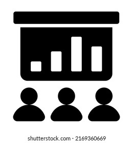 presentation Finance Related Vector Line Icon. Editable Stroke Pixel Perfect.