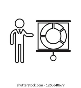 presentation of financial indicators icon. Element of HR & Heat hunting for mobile concept and web apps icon. Thin line icon for website design and development, app 