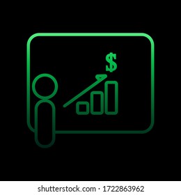 presentation of financial indicators nolan icon. Simple thin line, outline vector of conferencing icons for ui and ux, website or mobile application