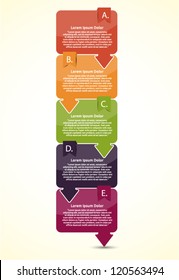 Presentation with five text box