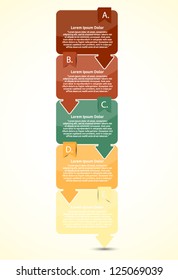 Presentation with five text box