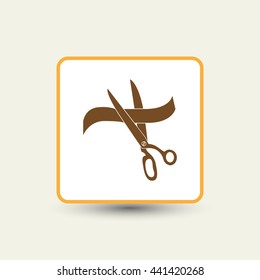Presentation Flat icon on white background.