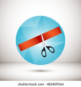 Presentation Flat icon on white background.