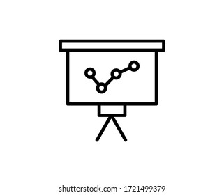 Presentation flat icon. Single high quality outline symbol for web design or mobile app.  Presentation thin line signs for design logo, visit card, etc. Outline pictogram EPS10