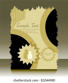presentation of flyer background design cardboard look,  editable vector illustration.