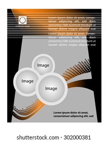 Presentation of flyer design content background

