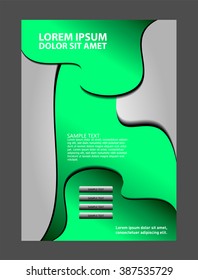 Presentation of flyer design content background. editable vector illustration