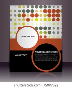 Presentation of flyer design content background. editable vector illustration