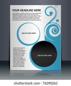 Presentation of flyer design content background. editable vector illustration