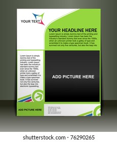 Presentation of flyer design content background. editable vector illustration