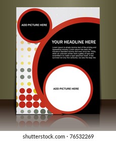 Presentation of flyer design content background. editable vector illustration