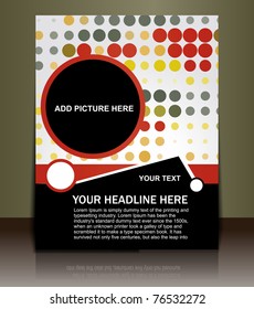 Presentation of flyer design content background. editable vector illustration