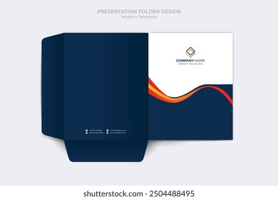 Presentation folder Design. Corporate presentation folder Template set