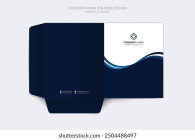 Presentation folder Design. Corporate presentation folder Template set
