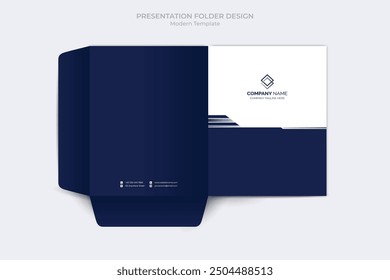 Presentation folder Design. Corporate presentation folder Template set