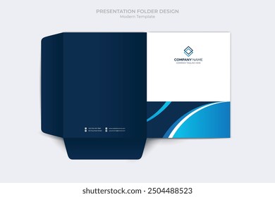 Presentation folder Design. Corporate presentation folder Template set
