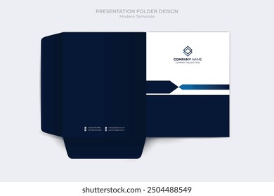 Presentation folder Design. Corporate presentation folder Template set