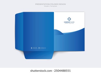 Presentation folder Design. Corporate presentation folder Template set