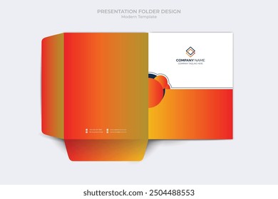 Presentation folder Design. Corporate presentation folder Template set