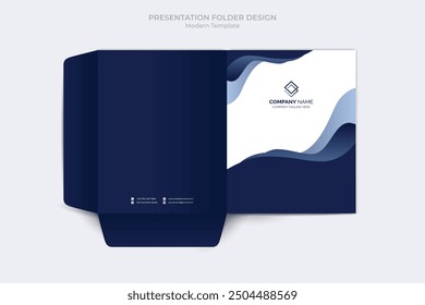 Presentation folder Design. Corporate presentation folder Template set