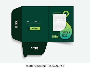 Plantilla de diseño de carpeta de presentación. Vector de diseño de carpeta de propuesta de negocio creativo y abstracto colorido para su marca de negocio 