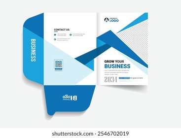 Modelo de design da pasta de apresentação. Vetor de design de pasta de proposta empresarial criativo e abstrato colorido para sua marca comercial 