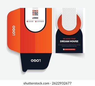 Presentation folder design template. Colorful creative and abstract vector design