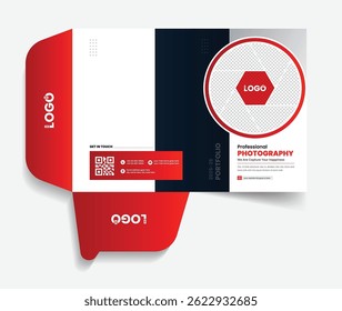 Presentation folder design template. Colorful creative and abstract vector design
